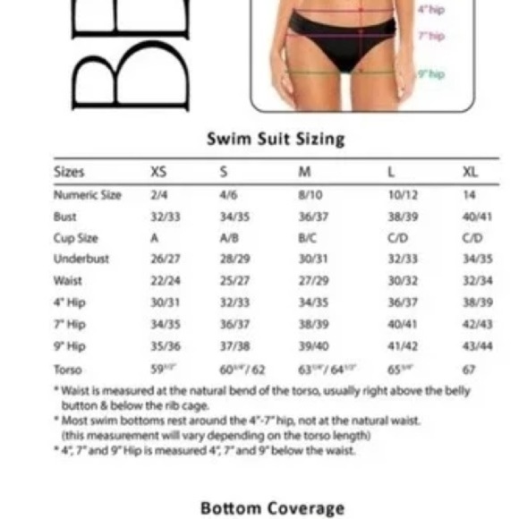 BECCA Bikini Bottom NWOT Fern Green Black White Reversible Belted - Picture 5 of 11